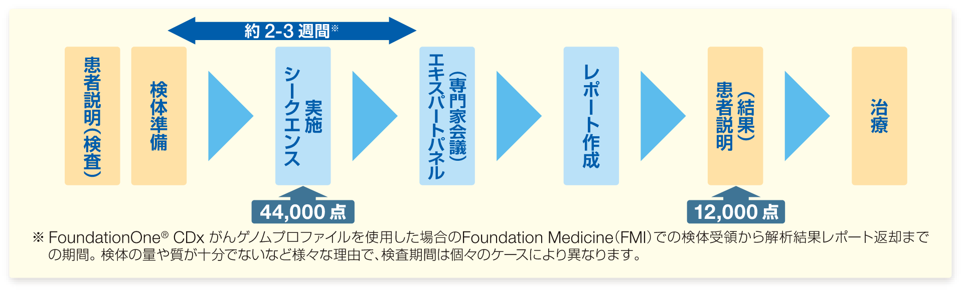 日本におけるがん遺伝子パネル検査実施フローと償還される保険点数（2022年4月）